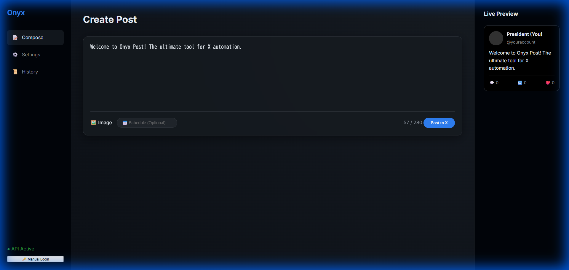 Onyx Post - X投稿自動化ツール